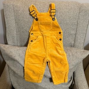 Hannah Anderson - LIKE NEW! - 6-12 months - yellow corduroy overalls